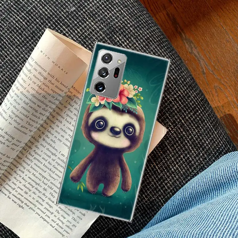 Sloth Cute Animals Phone Case For Galaxy A15 A25 A35 A55 M52 M51 M32 M31 M30S M12 M11 A05S Note 20 Ultra 10 Plus 9 8 S10 Lite