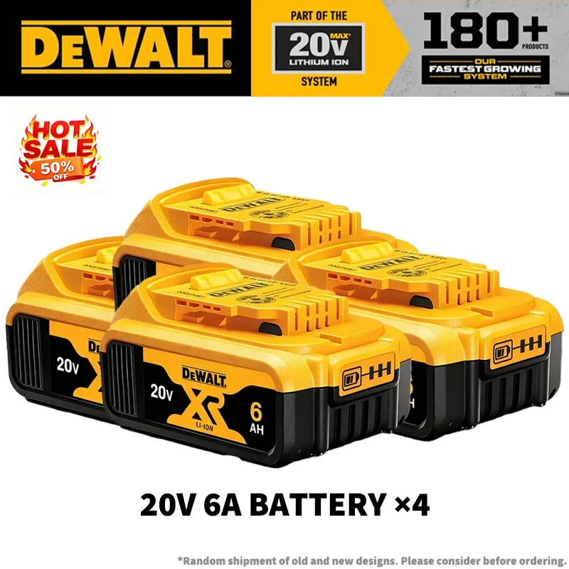DeWALT XR 100% Original Battery 18V/20V/60V 2Ah 5Ah 6Ah 9Ah DCB200 DCB202 DCB205 DCB206 DCB209 DCB609 Power Tool with Charger image 3
