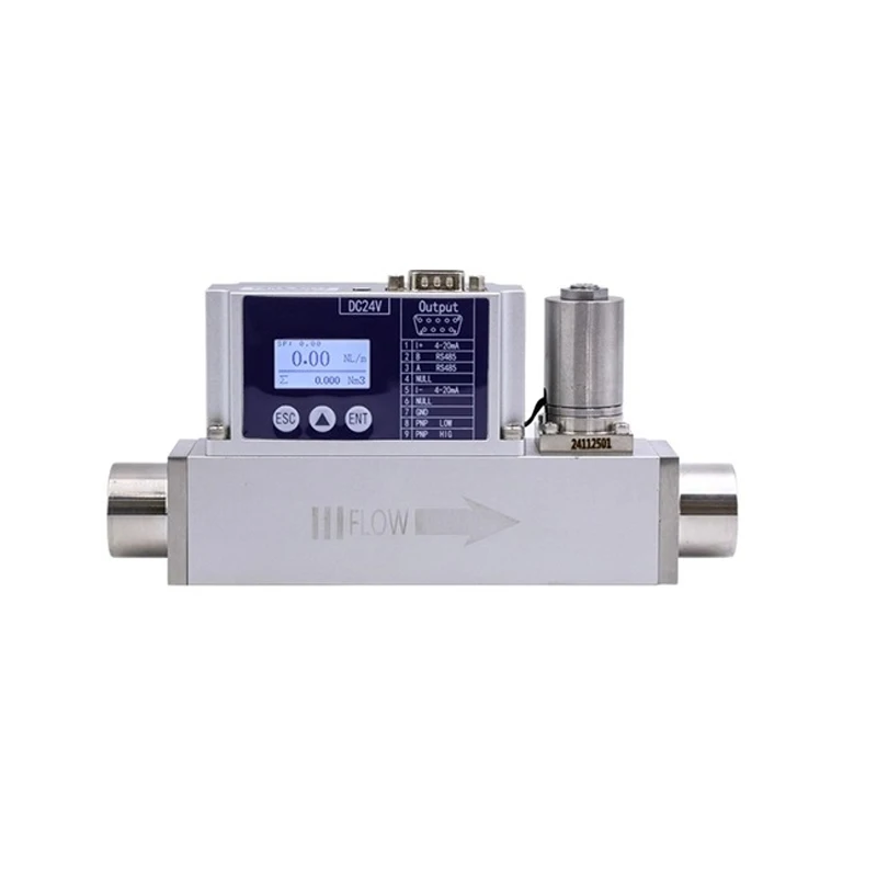 High Precision Thermal Digital Air Mass Flow Meter OEM High Accuracy 1.5% RS485 Gas Flow Meter 0-300L/min