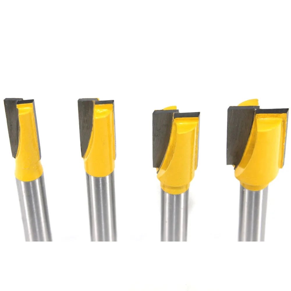 AURWOF 1pc Flush Trim Router Bit , 8mm Shank Carbide Bottom Clean Milling Tool 8mm-16mm For Woodworking MC02032S