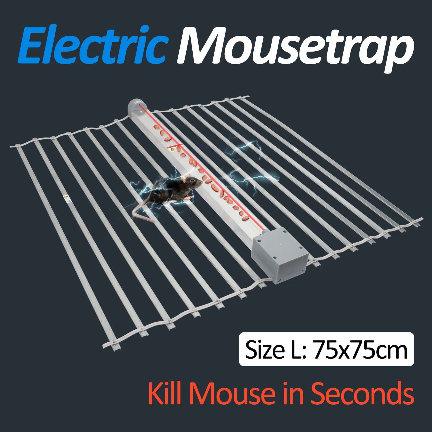 

Smart Electric Mousetrap, Instant Rodent Squirrels Mouse Killer Zapper Multi Mice Rats Catch, 29.5"x29.5"/75x75CM (Size L)