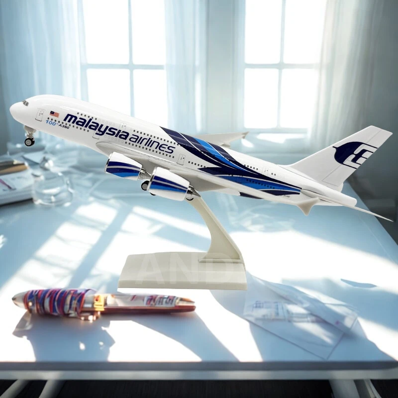 

Planes 30cm Model Plane Resin Airways airplane toys for child 1/240 scale aircraft A380 Malaysia for Collected Gift By Aviation