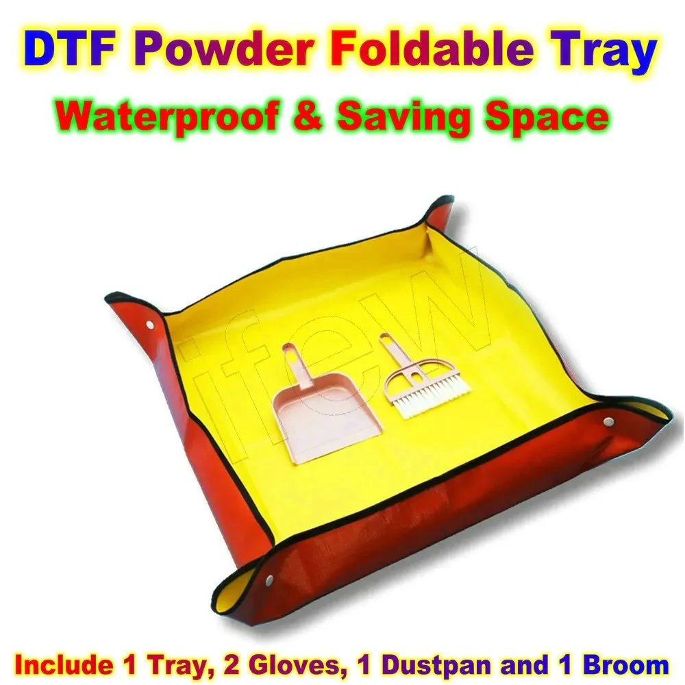 

DTF Hot Melt Powder TPU Foldable Tray Kit For Epson A3+ A3 A4 DTF Powder PET Film Glue Collection Tools Shaker Container Tool