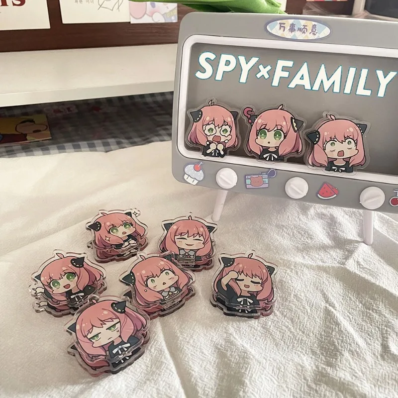 

9Pcs Cute Anime Spy X Family Anya Forger Acrylic Clip Creative Multifunction Document Clip Note Clip Paper Clips Stationery Gift