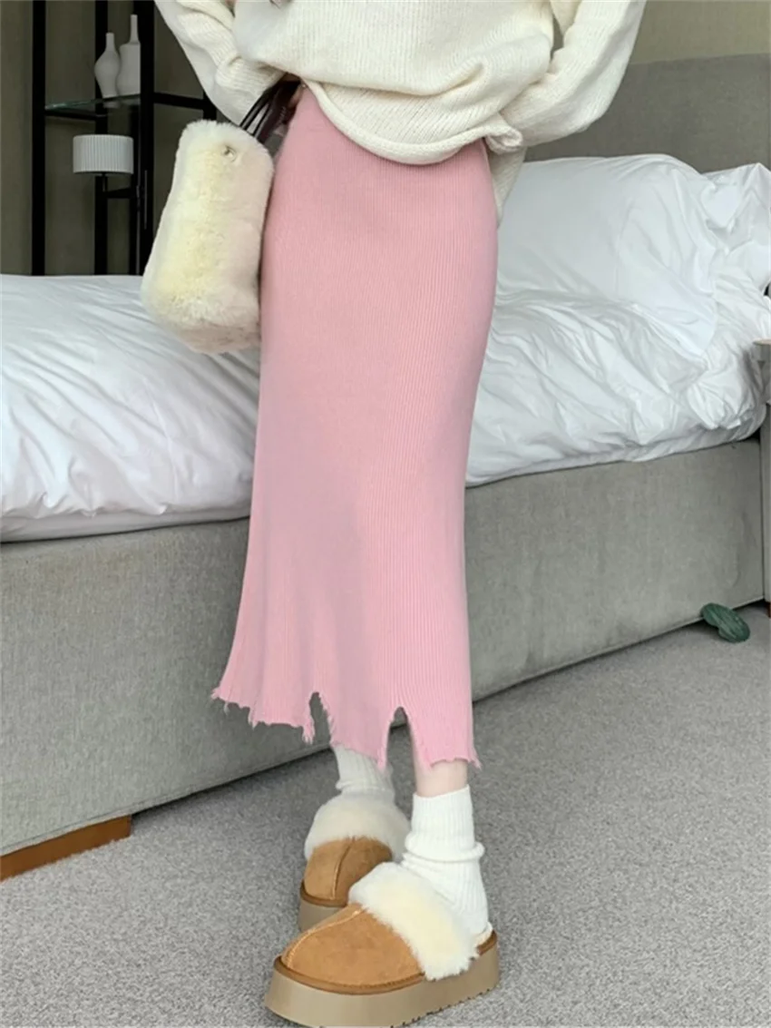 

PLAMTEE Hot Sale Women Straight Long Skirts Chic Fashion 2024 Elegant Spring Gentle Daily Slim New All Match Streetwear OL