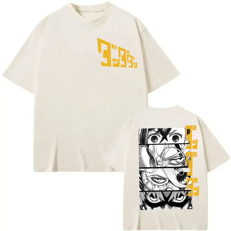 اليابان أنيمي Dandadan توربو الجدة القط الجرافيك تي شيرت موضة الكرتون المتضخم تي شيرت الرجال النساء خمر تي شيرتات قطن عادية