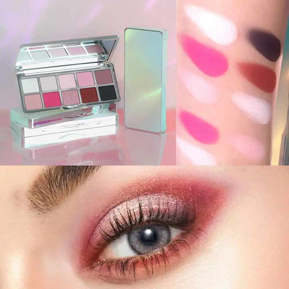 Gifts Multifunctional Pearlescent Palette Matte Fine Shimmer Blue Eyeshadow Palette Ten-color Eye Makeup Eyeshadow