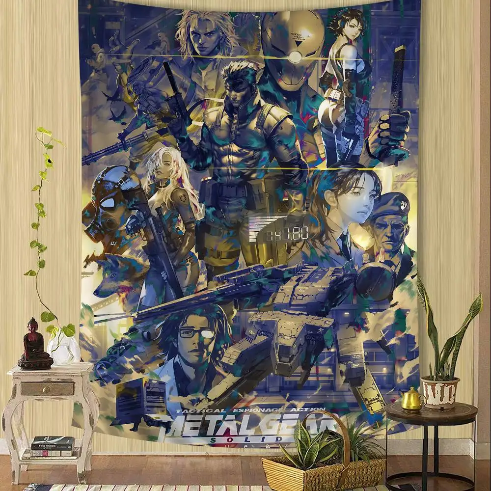 Game Metal Gear Rising Revengeance Anime Tapestry Indian Buddha Wall Decoration Witchcraft Bohemian Hippie Wall Hanging Sheets