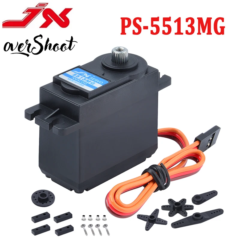 JX Servo PS-5513MG 13KG High Precision Steering Metal Gear Analog Standard Servo For 1:8/1:10 RC Car Airplane Parts