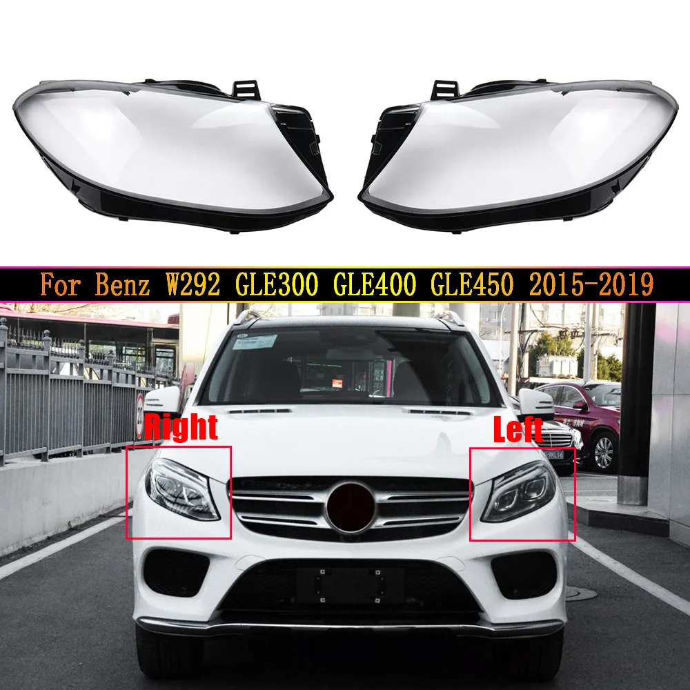 Headlamp Lens For Mercedes-Benz W292 GLE300 GLE400 GLE450 2015~2019 Headlight Cover Replacement Front Car Light Auto Shell