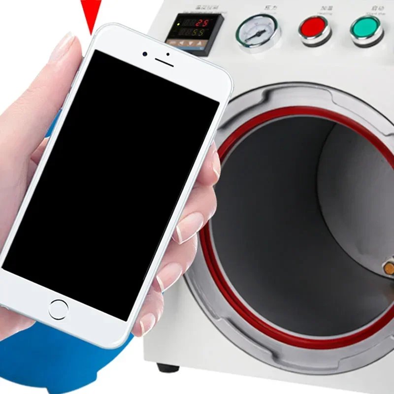 Mesin layar penekan ponsel kecil, mesin Defoaming, mesin vakum kecil Medium besar 800w untuk ponsel