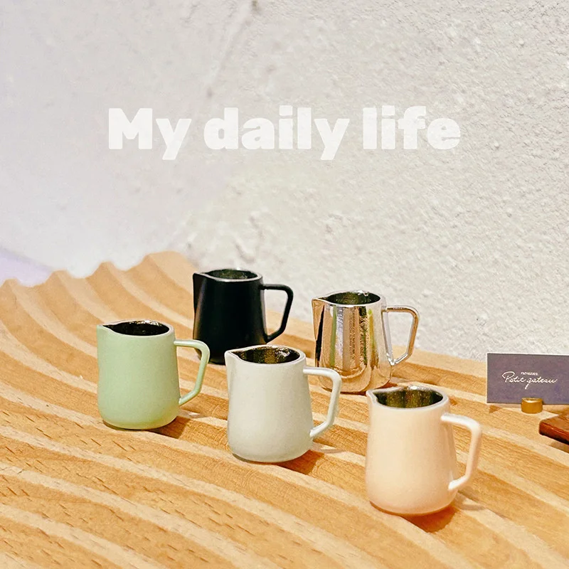 

Miniature Model Scene Doll House Accessories Mini Coffee Mug Toy Model Coffee Latte Art Pot