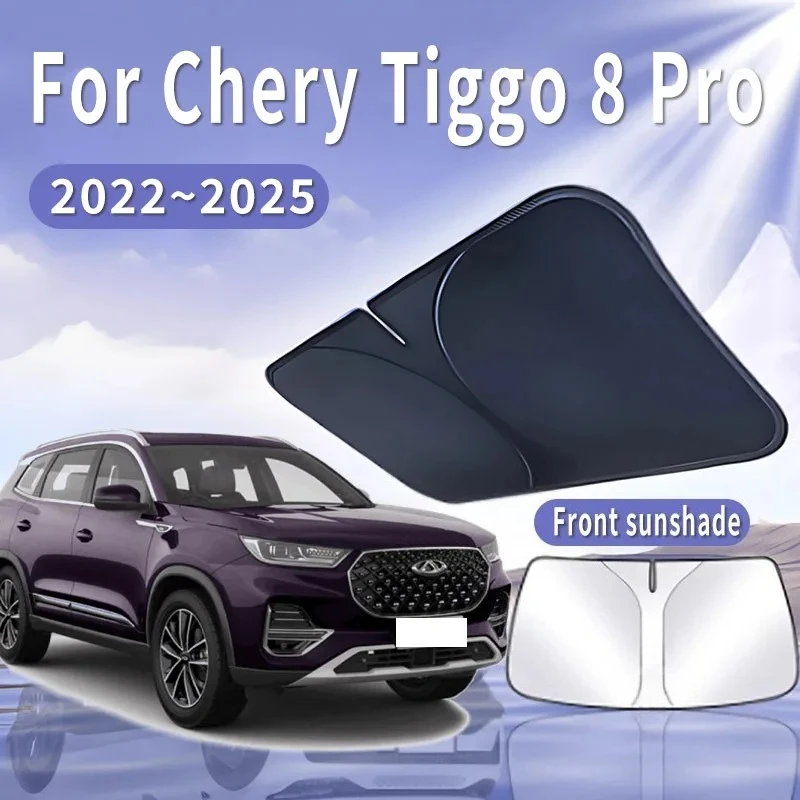 

Foldable Car Sun Visor For Chery Tiggo 8 Pro 2022~2025 Front Windshield Sunshade Heat Insulation Summer Cooling Auto Accessories