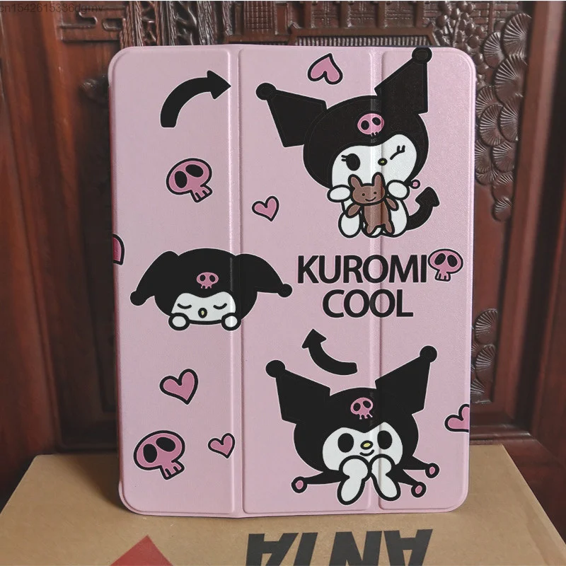 Sanrio Kuromi 360 Degree Rotation IPad Tablet Protective Case Air 5 Pro 11 Cover With Pen Slot 2021 Cute Anime Ipad 10.2 Inch