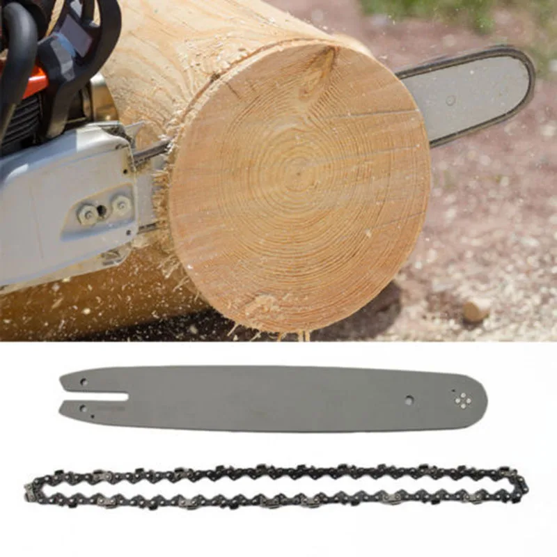 

Long Lasting Steel Chainsaw Guide Bar and 14 38 LP 50DL Saw Chain Set for MS170 MS180 MS250 230 (80 characters)