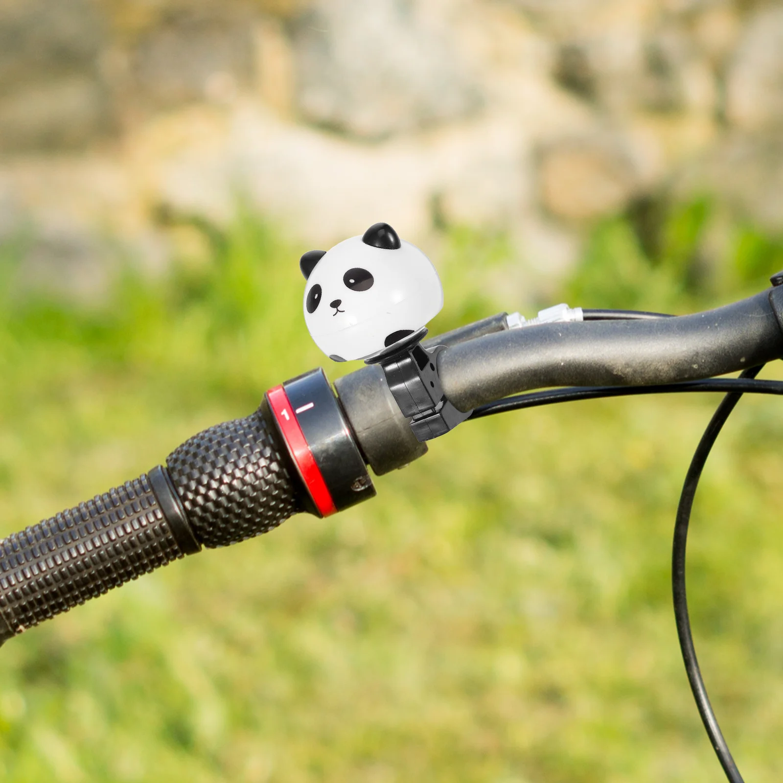3Pcs Loud Bike Bell for Kids Cartoon Panda Shape Handlebar Horn Cute Design for Childrens Bicycles Scooters Accessory
