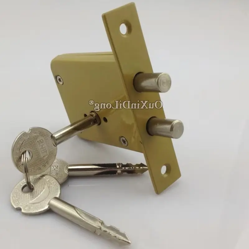 Brand New 1Piece European Mortise Locks Double Post Invisible Door Locks Tube Well Hidden Manager Security Lock Cross Key