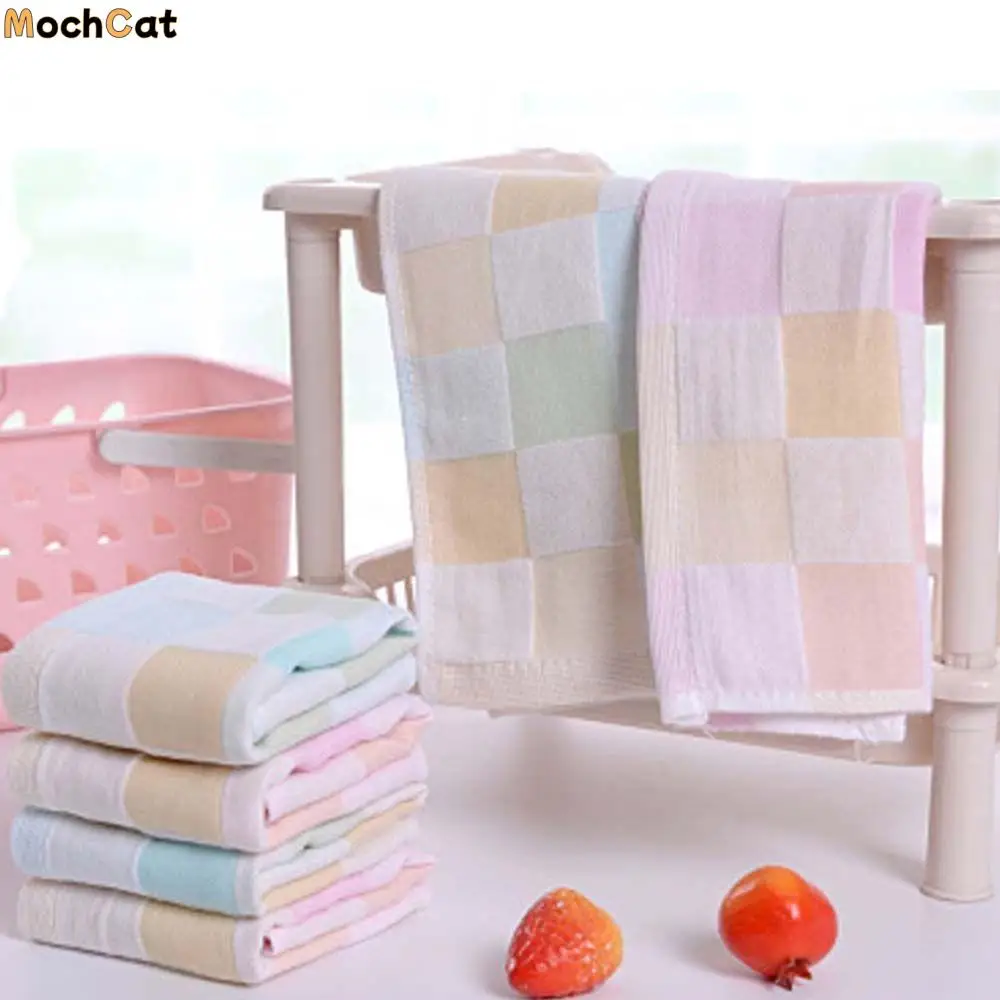 

Breathable Reusable Square Infant Gauze Lattice Print Saliva Towels Handkerchief Face Towel Wipe Towels