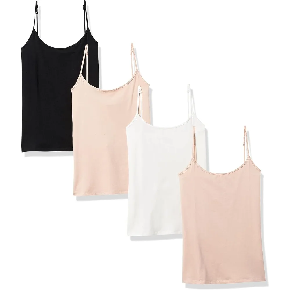 

Women's Slim-Fit Camisole, Pack of 4 – Layering & Everyday Wear