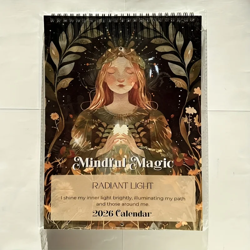 Mindful Magic Wall Calendar-The light that illuminates my heart and path2026Calendar-Suitable for home or office decoration，
