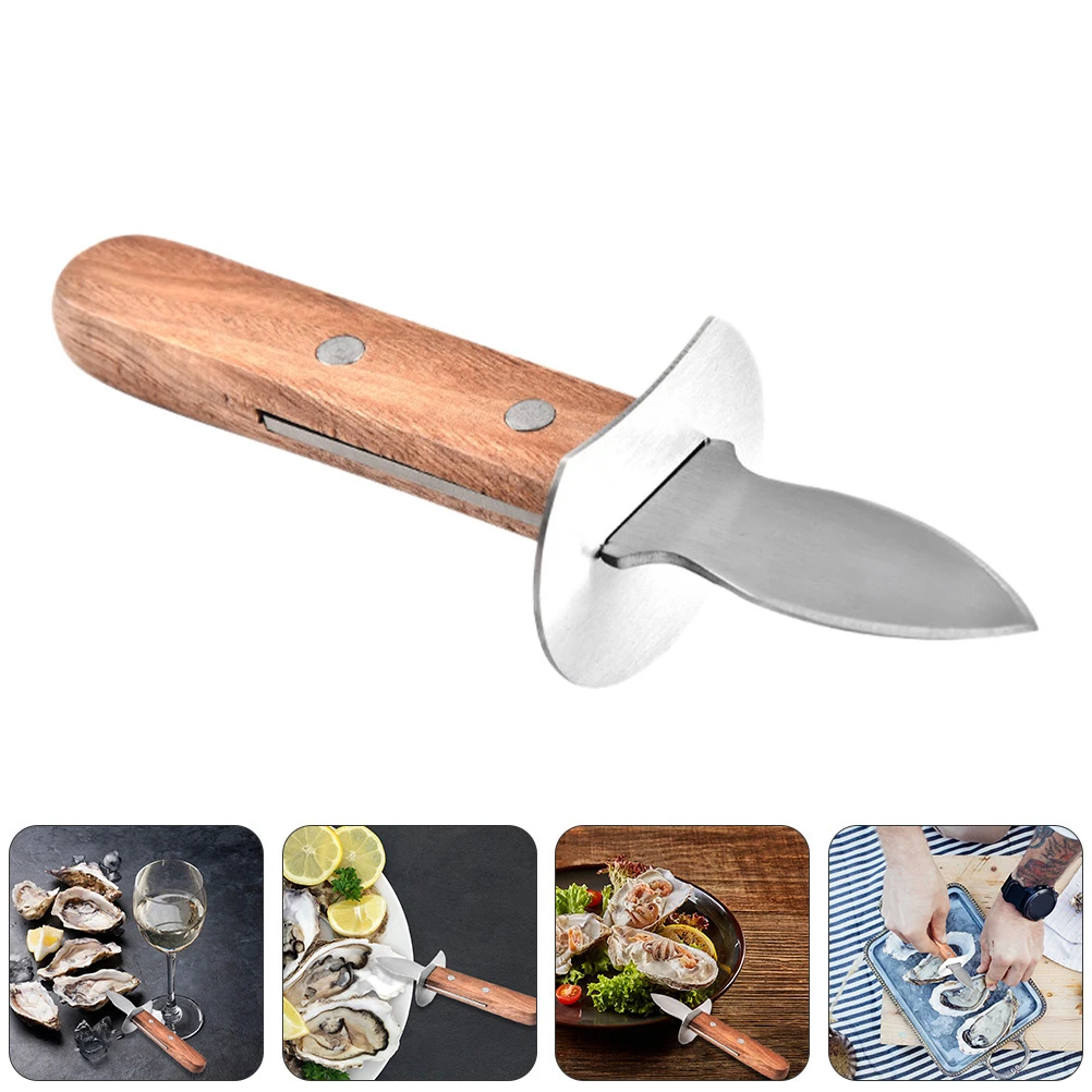 

2pcs Stainless Steel Oyster Knife Ergonomic Handle For Shucking Clams Scallop Shellfish Seafood Opener Kitchen Tool