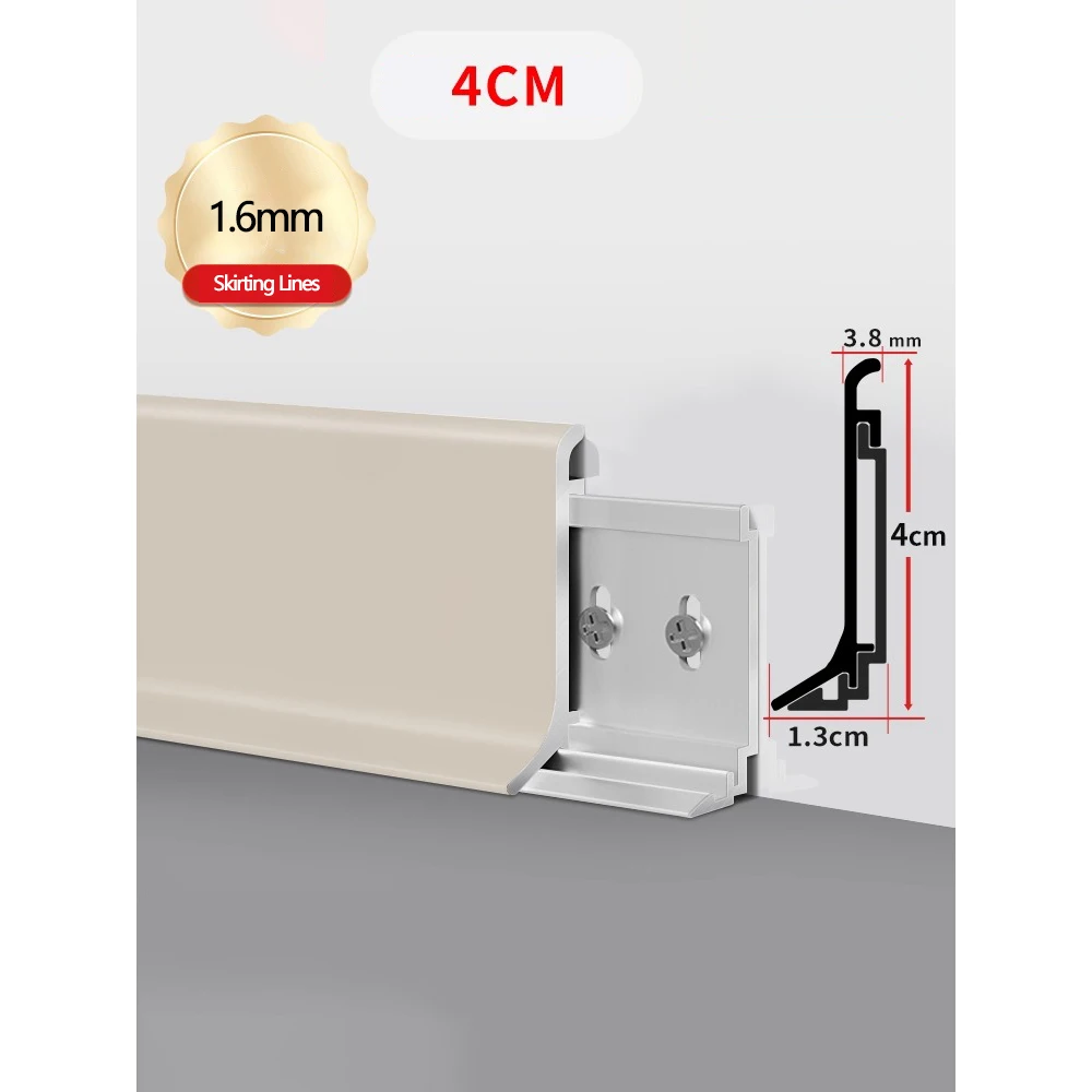 Aluminum Alloy Skirting Lines Waterproof Fireproof Beauty Long Durable Building Materials