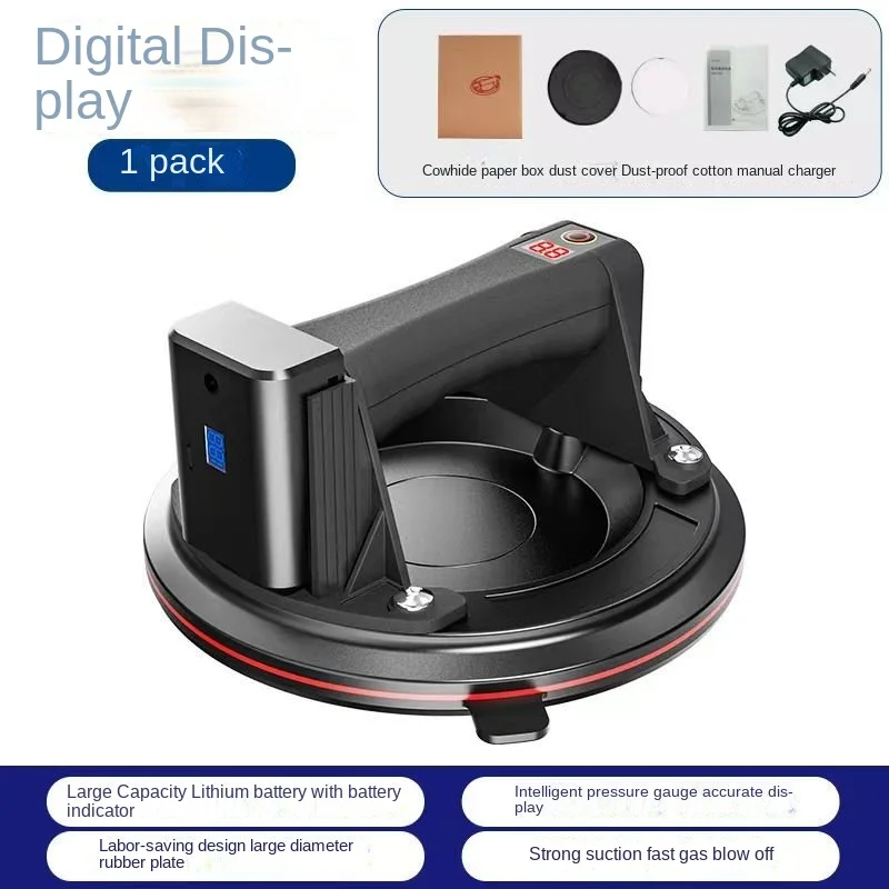 Forte ventosa a vácuo para elevação de vidro, elétrico, resistente, telha levantador, novo, 200kg, 8 polegadas