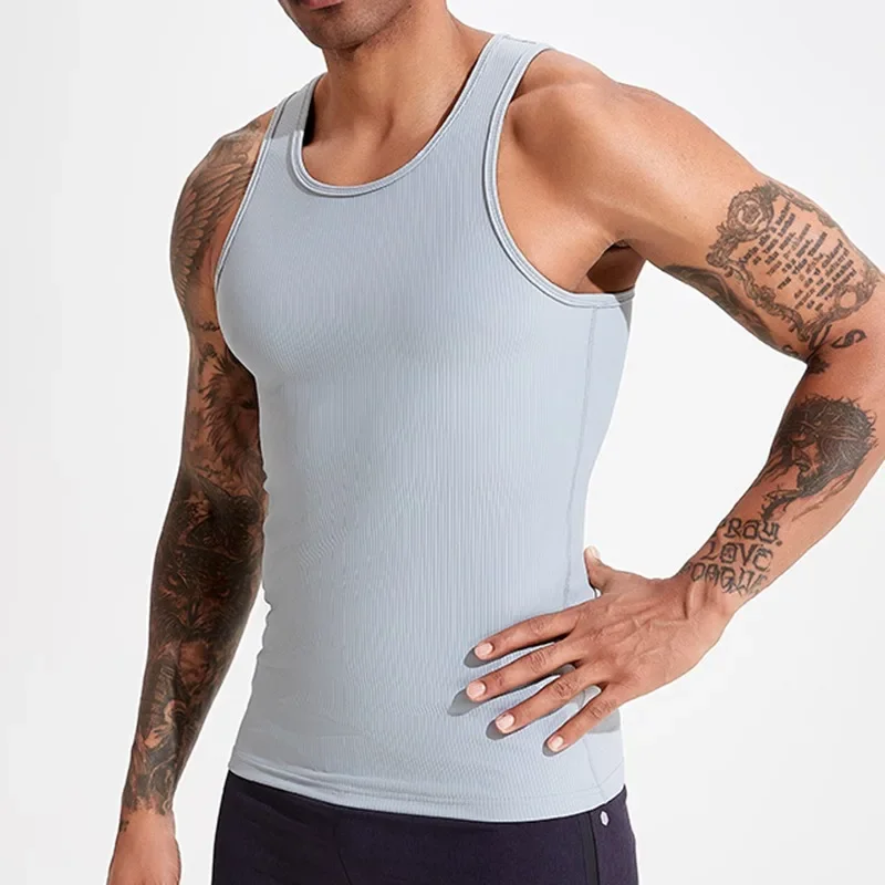 Men's Fitness Vest Tank Jogging Gym Sleeveless Vest Male Basketball Clothing Training Sweatshirt Running Sportswear Bodybuilding