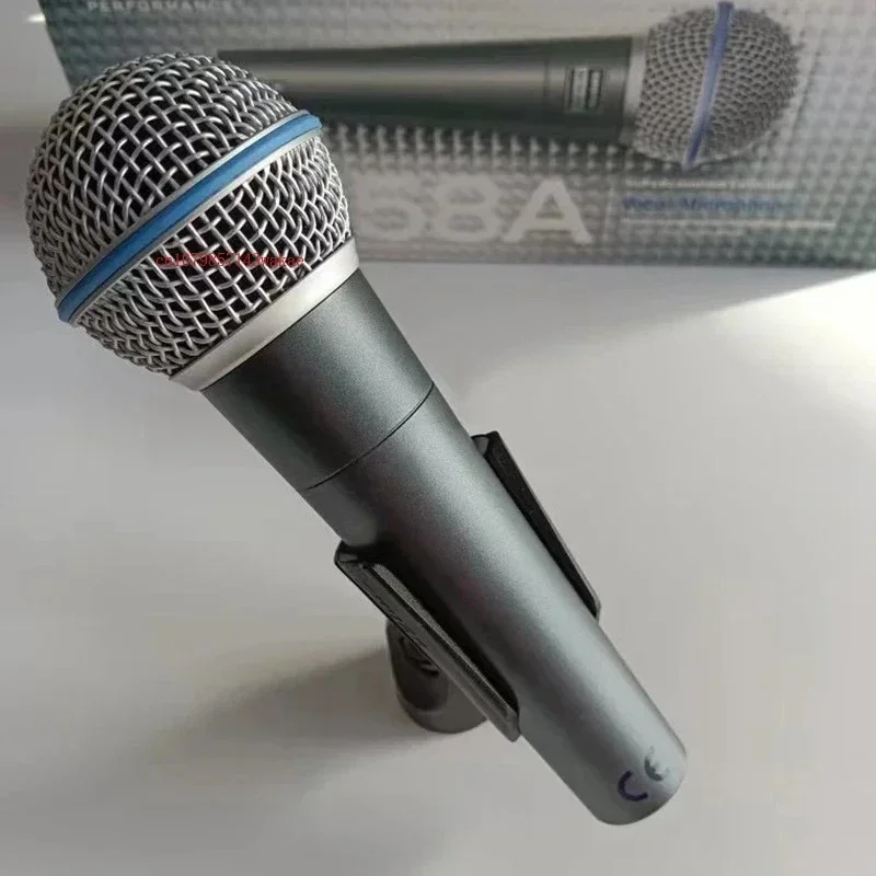 2PCS SHURE BETA 58A Microphone Wired Dynamic Home Amp Studio Recording Handheld Mic for Karaoke Bar Stage Live Performance