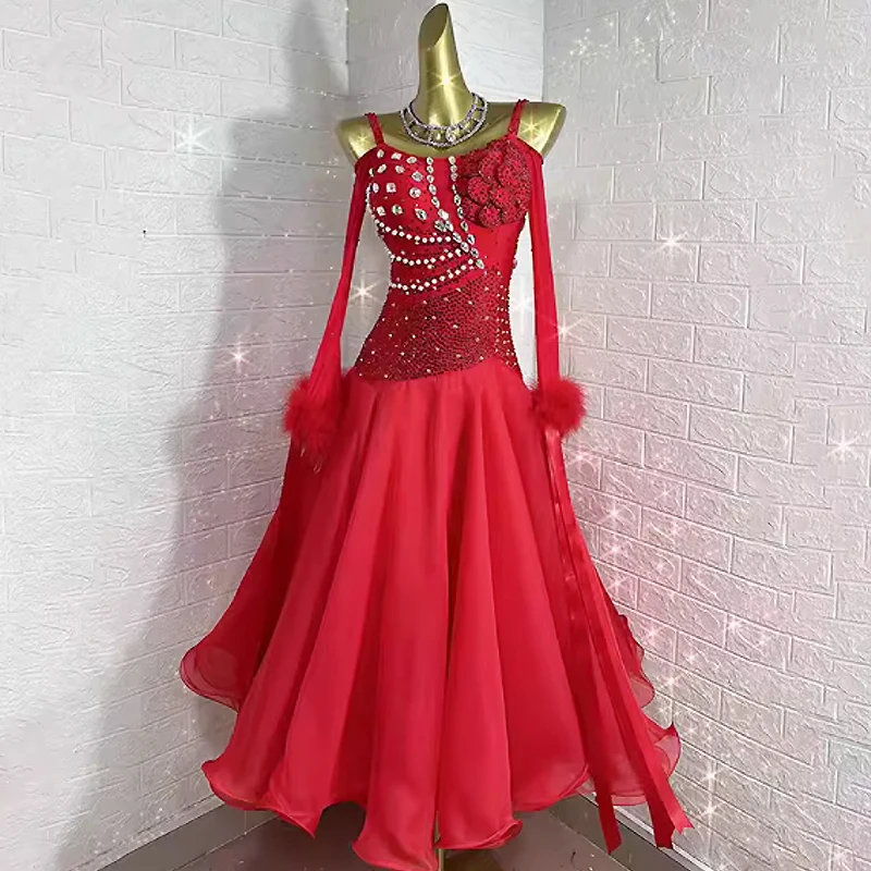 Modern Dance Dress  Standard Ballroom Dance Dress Women Tango Dress Waltz Competition Performance Costumes Ballroom Dress