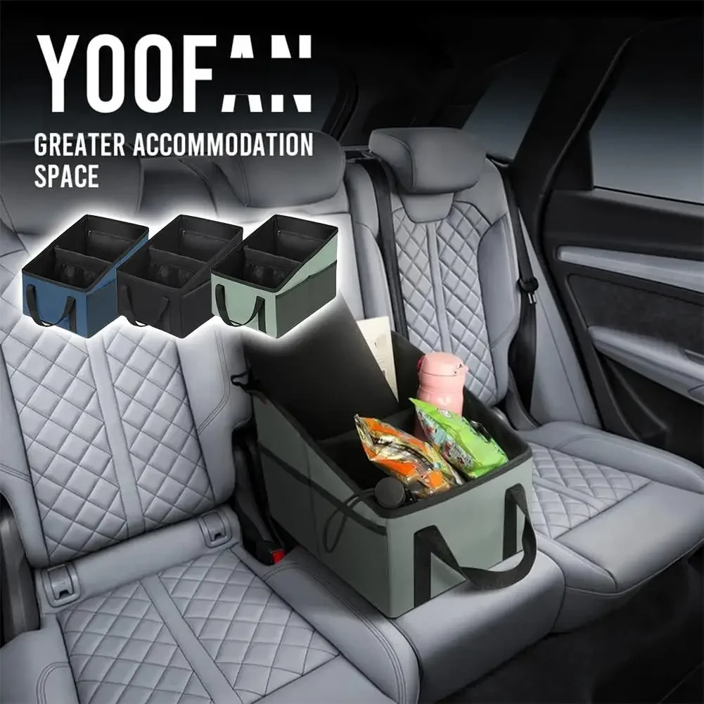 Black Car Trunk Organizer High Capacity Trunk Storage Organizer Trunk Car Seat Storage Organizer Space Car Box Save Box Q3J6