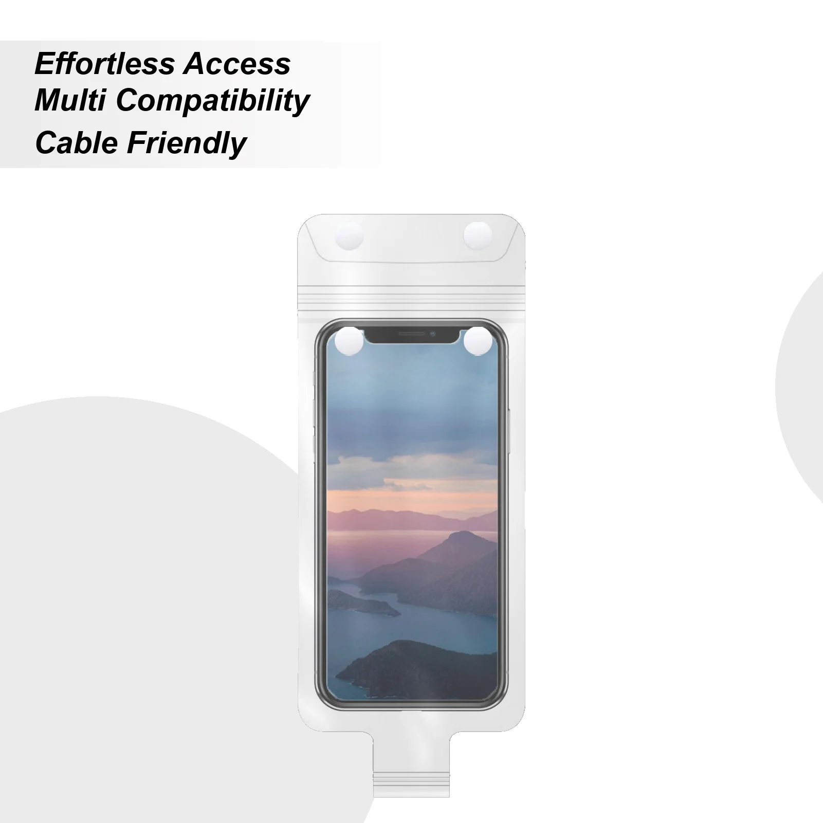 Transparent Waterproof Phone Case Motorcycle Handlebar Phone PVC Protector Pouch High Sensitivity Charging Port Phone Cover