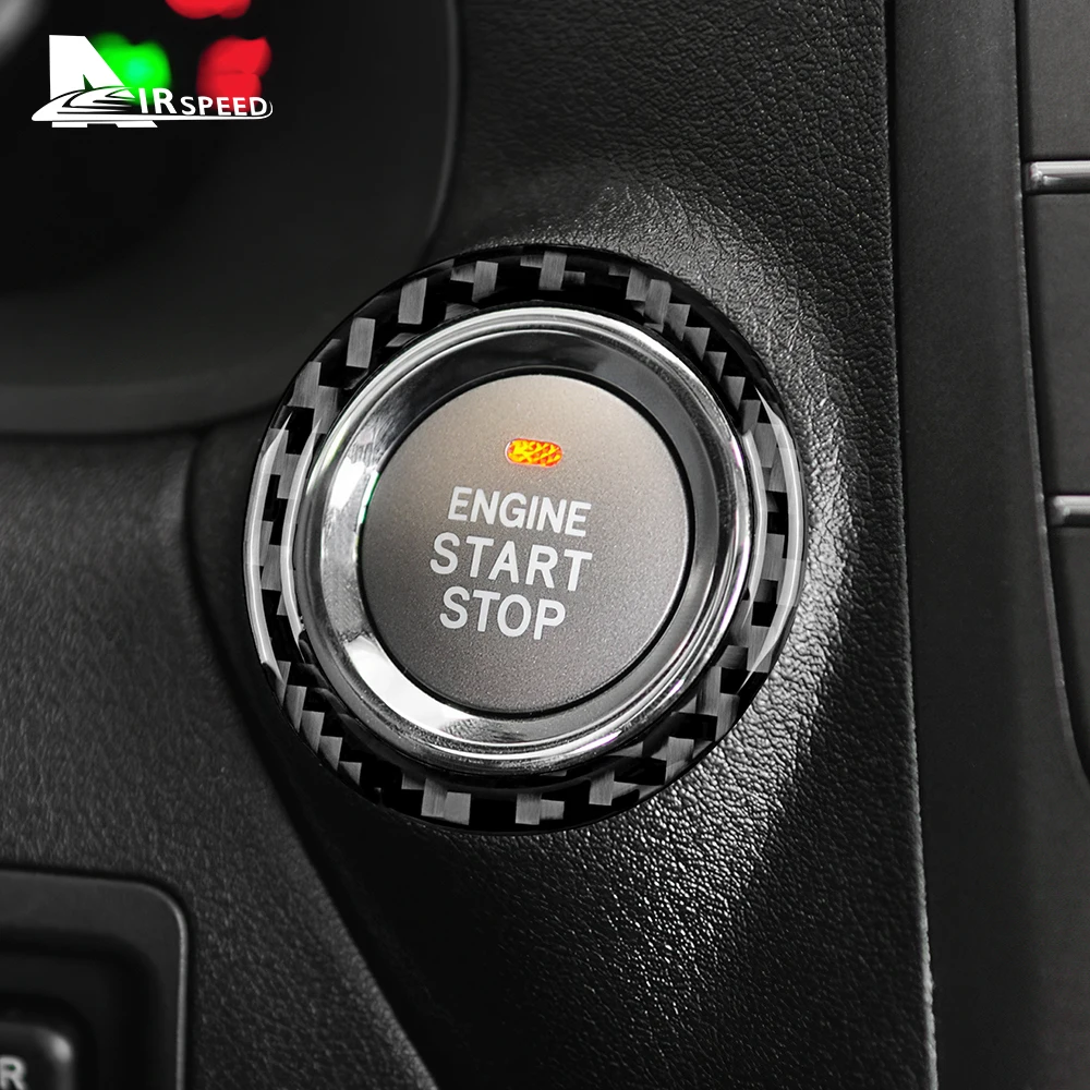 Real Soft Carbon Fiber Sticker For Lexus IS IS250 300 350C 2006 2007 2008 2009 2010 2011 2012 Car Engine Start Stop Button