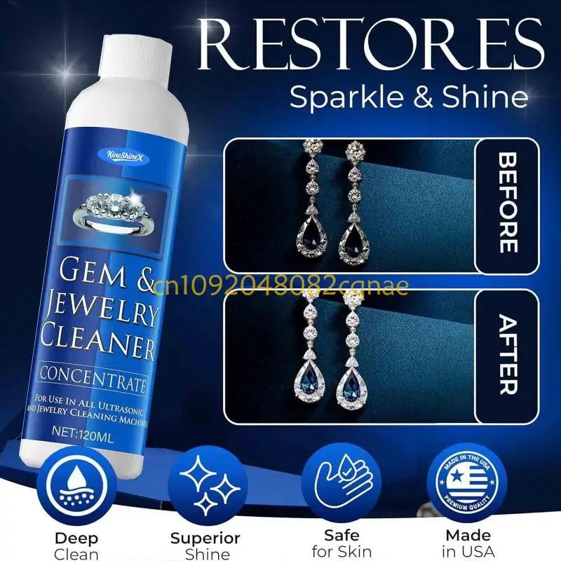 Jewelry Cleaning Liquid 120ml Cleaner Solution For Rings Earrings Watches