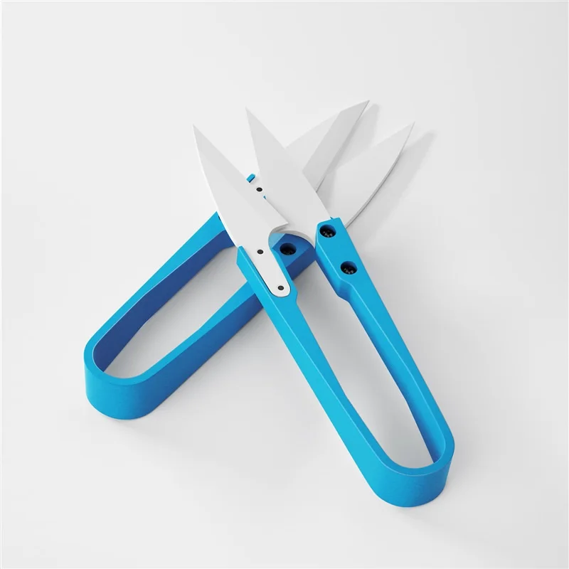 Blue Ceramic U-Shear Scissors para o telefone móvel, cabo da bateria, Non-Conductive, Special Tailor Cut Tool, Safety Scissor, Blue, 1Pc