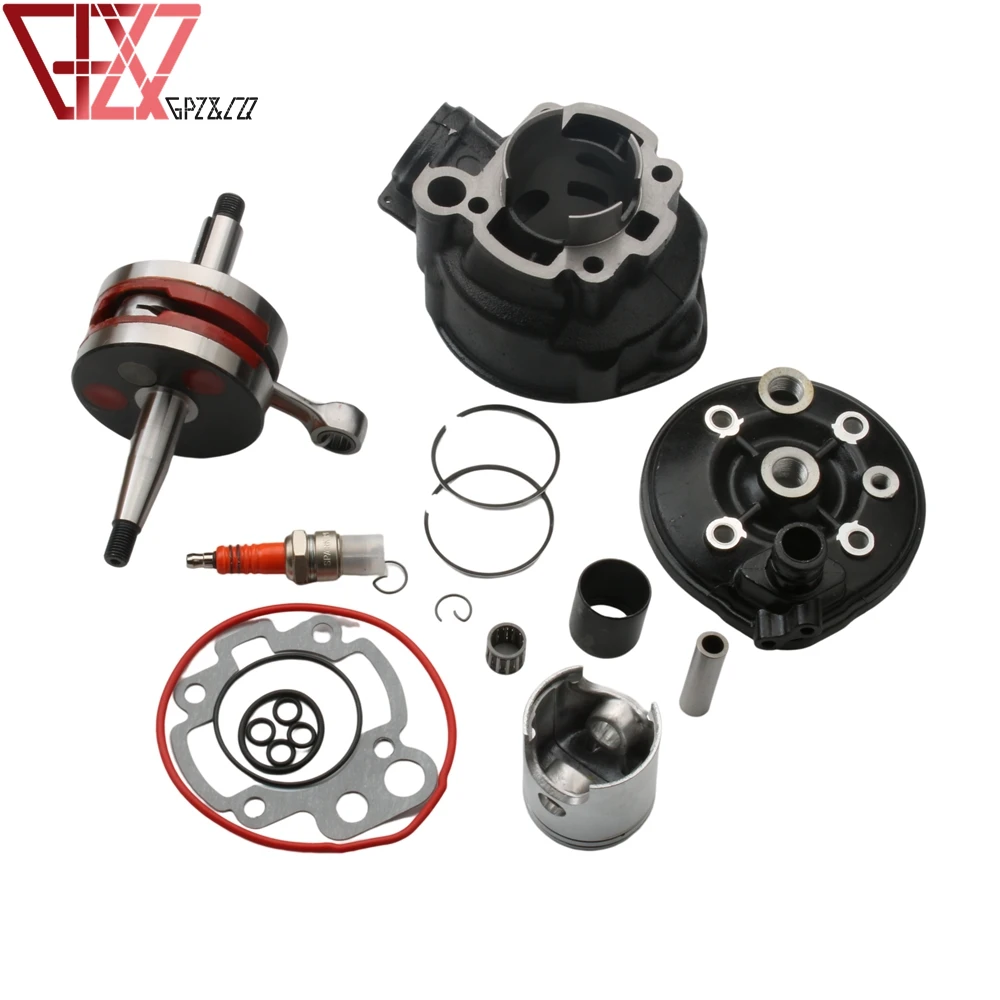 

90cc 49mm Big Bore Cylinder Kit & Racing Crankshaft For Husqvarna SM Cross WR 50 WSM CH 50cc AM6 2-Stroke 1E40MB Engine