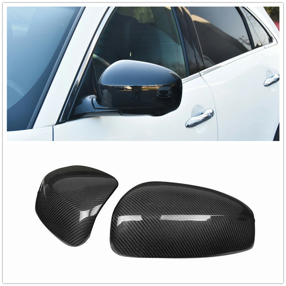 Carbon Fiber Mirror Cover Car Reverse Case Rear View Cap Replacement For Infiniti FX35 FX37 JX EX QX50 QX60 2009-2016