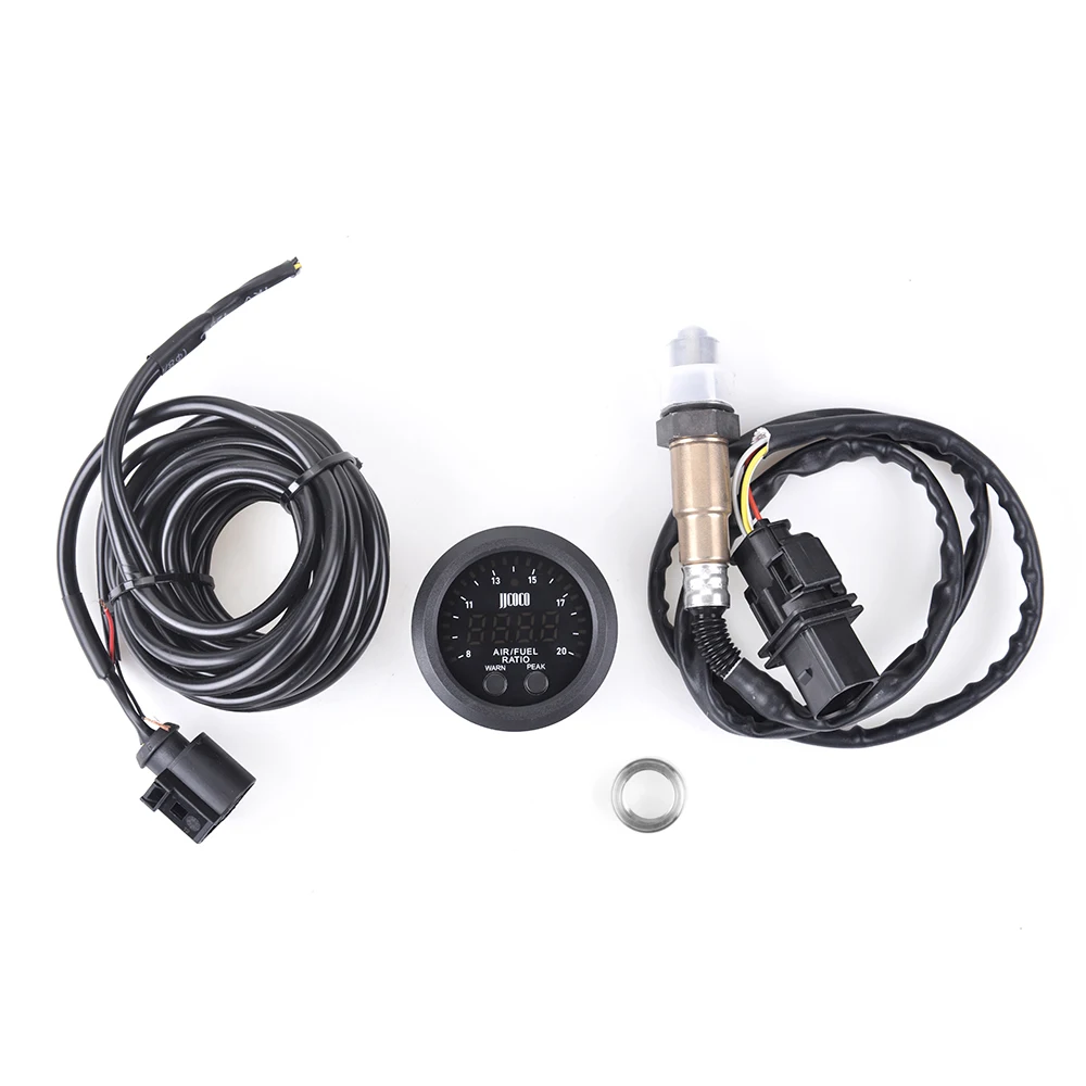USA Stock Air Fuel Ratio Gauge Ultra-Thin Round 52MM S-Serie LED Digital Display with Wideband O2   Sensor 12V