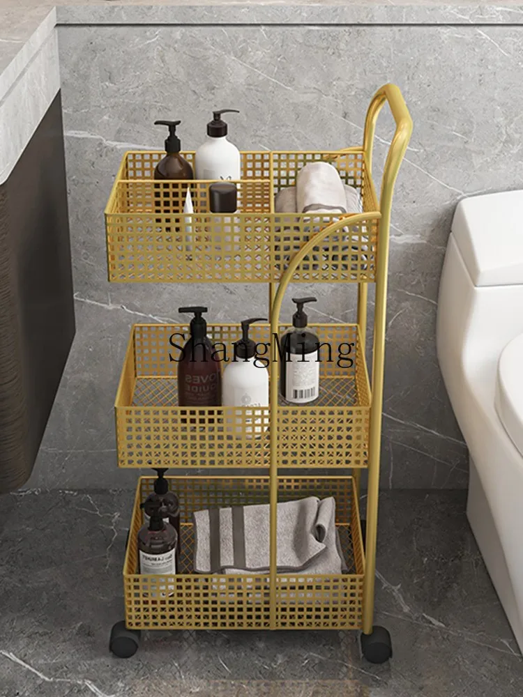 

LXY mobile storage trolley kitchen bathroom storage floor wheelbarrow