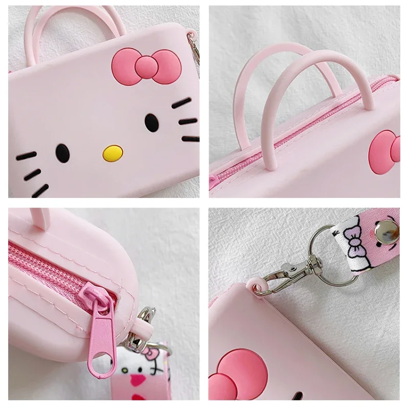 2024 Sanrio Luxury Bag Designer Brand Hello Kitty Mini Small Silica GEL Cute Shoulder Bag for Girls Women Children Crossbody Bag