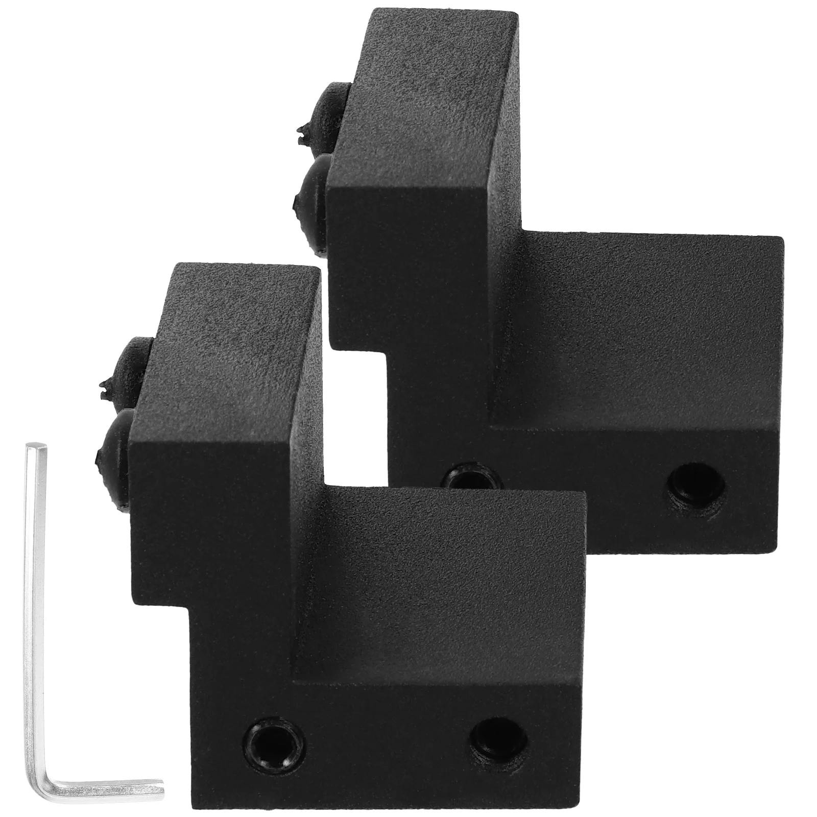 

2 Pcs Sliding Door Stopper Barn Track Bumper Adjustable Hardware Black Damping Effect Durability Noise Reduction Aluminum Alloy
