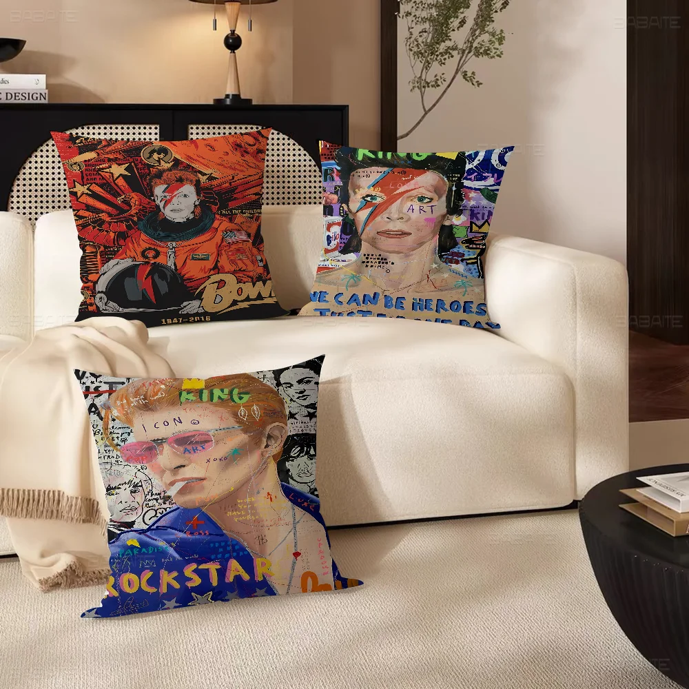 British Rock Singer D-David_B-Bowie Pillow Gift Home Office Decoration Pillow Bedroom Sofa Car Cushion CoverPillow Case