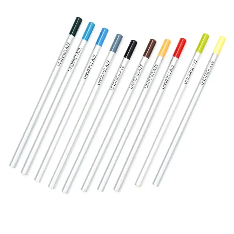 

AUAU-Pottery Water-Based Underglaze Color Pencil 10 Colors High Temperature Glaze Powder Pen