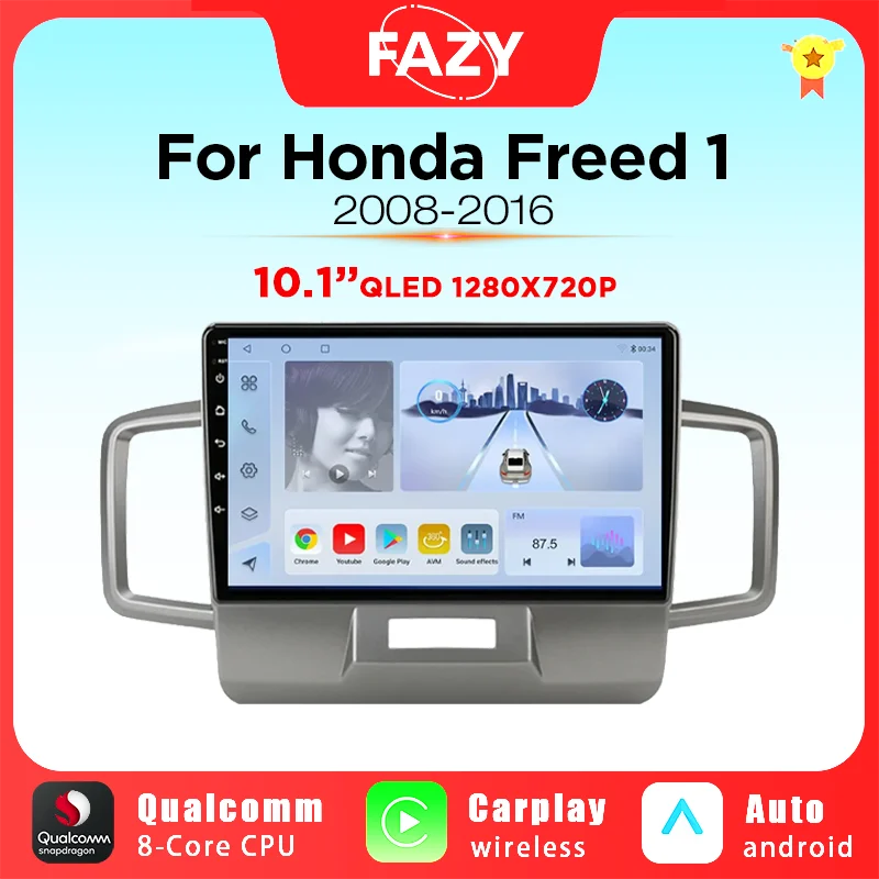 

Android 12 Wireless CarPlay For Honda Freed 1 Spike 2008-2016 Car Radio Multimedia Player Stereo 4G GPS QLED Screen Head Unit