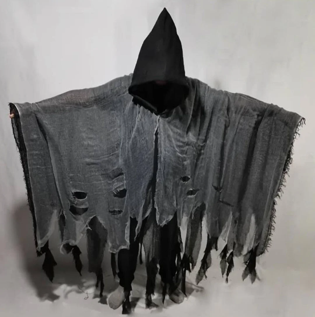 

2025 New loween Witch Costume Hooded Robe Death God Sle Ghost House Themed Par Attire Women's Faion Horrifng Outfit