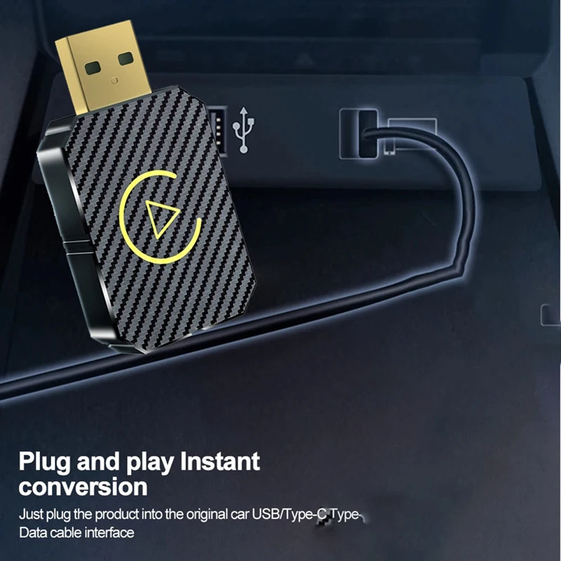 新しいワイヤレス CarPlay Android 自動アダプター有線からワイヤレス 2 in 1 車 Ai ボックス、プラグ アンド プレイ用-ABFB