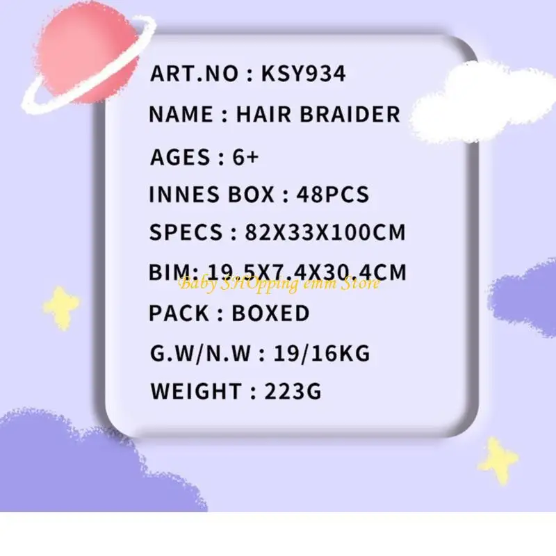 Công cụ tạo kiểu tóc cô gái 23GD Bộ dụng cụ tóc điện bện điện trẻ giả vờ đồ chơi