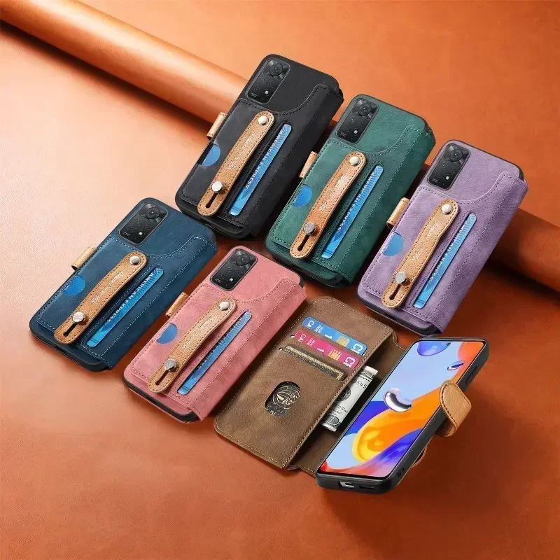 Magnetic Flip Phone Cover For OPPO A2x A97 A98 A92s A78 A77s A72 A54 A57 A17 A16 Find X5 K11 Realme C53 C67 Reno11 Phone Case