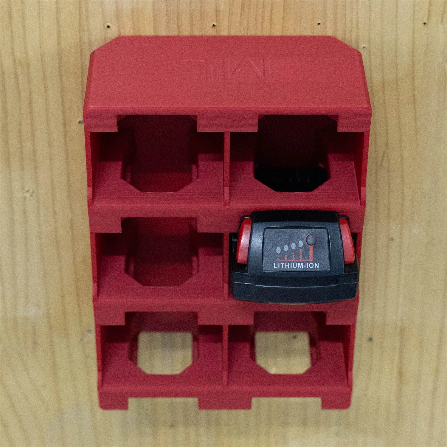 8‑Slot Battery Wall‑Mount Holder for Milwaukee 18V Lithium‑Ion Battery Storage Rack Battery Dock Organizer