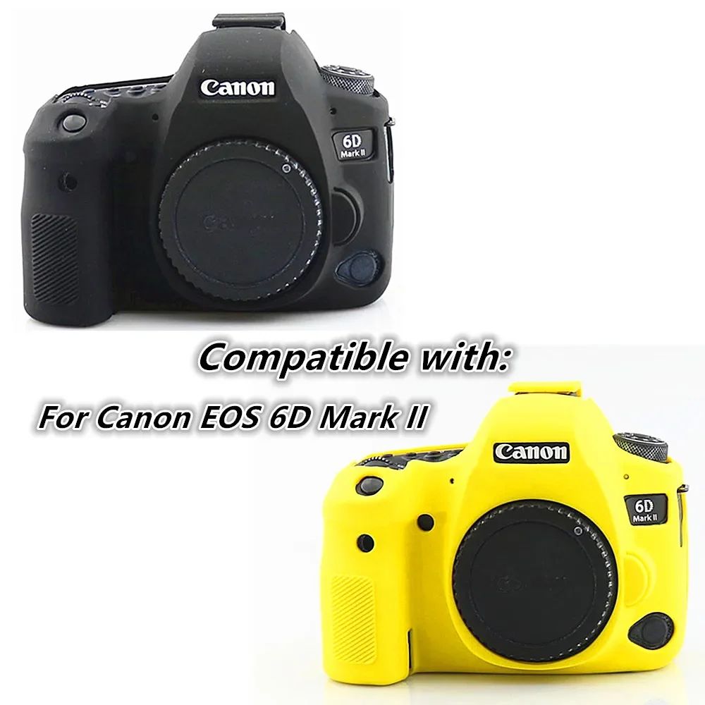 For Canon EOS 6D Mark II 2 6DM2 6D2 ONLY 6DII Silicone Case Armor Skin Body Cover Protective DSLR Camera Bag